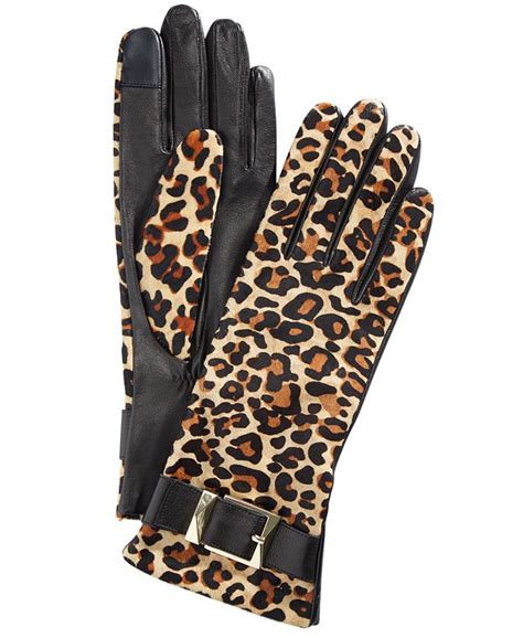 michael kors leopard gloves|Michael Kors women's leather gloves.